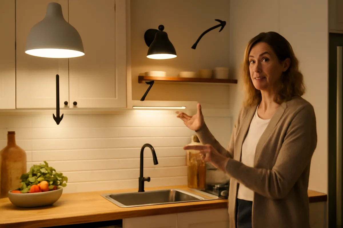 Illuminazione per la cucina: dove posizionare i punti luce per un ambiente pratico