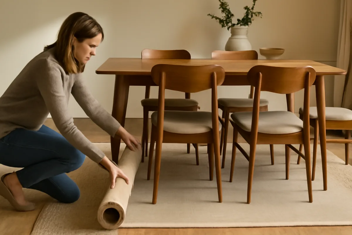 Scegliere un tappeto per la zona pranzo: le misure giuste per la tavola