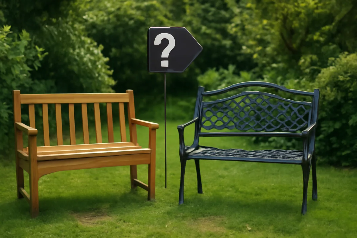 Panchine per giardino in legno o metallo? Il materiale migliore secondo l’utilizzo