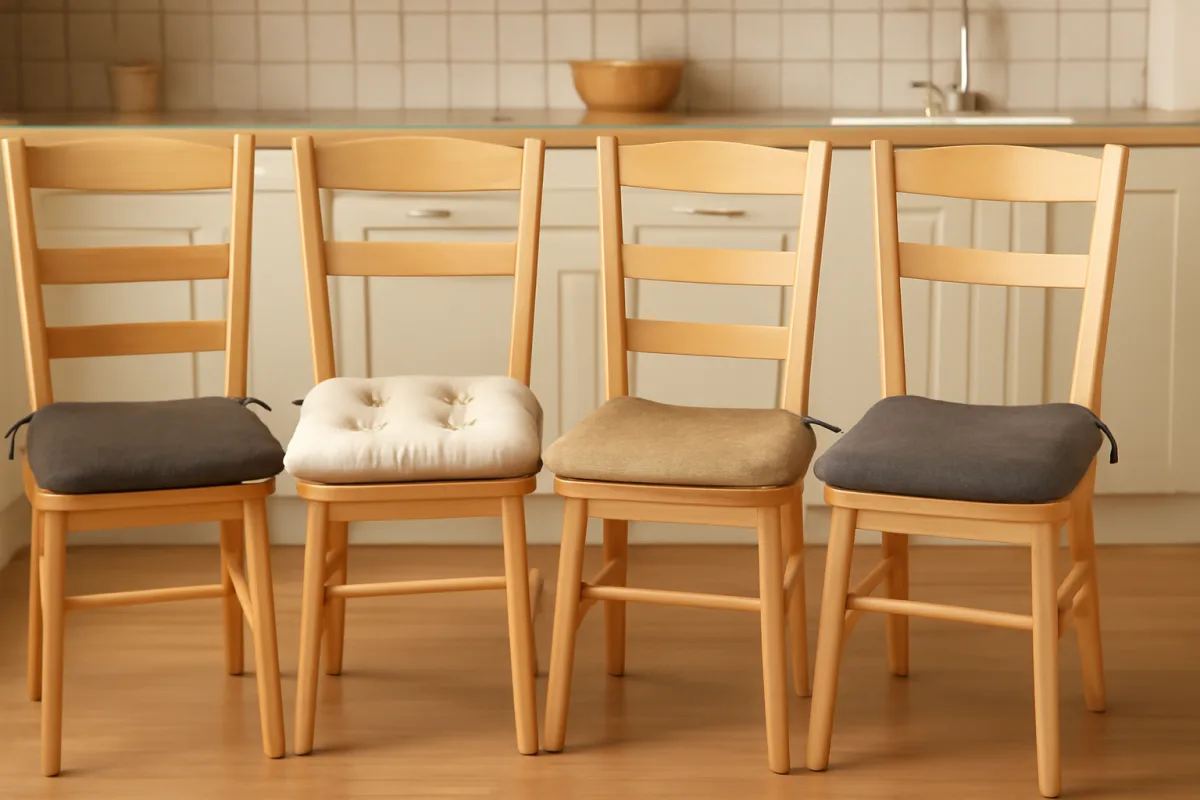 Cuscini per sedie da cucina: quali sono i materiali che durano di più